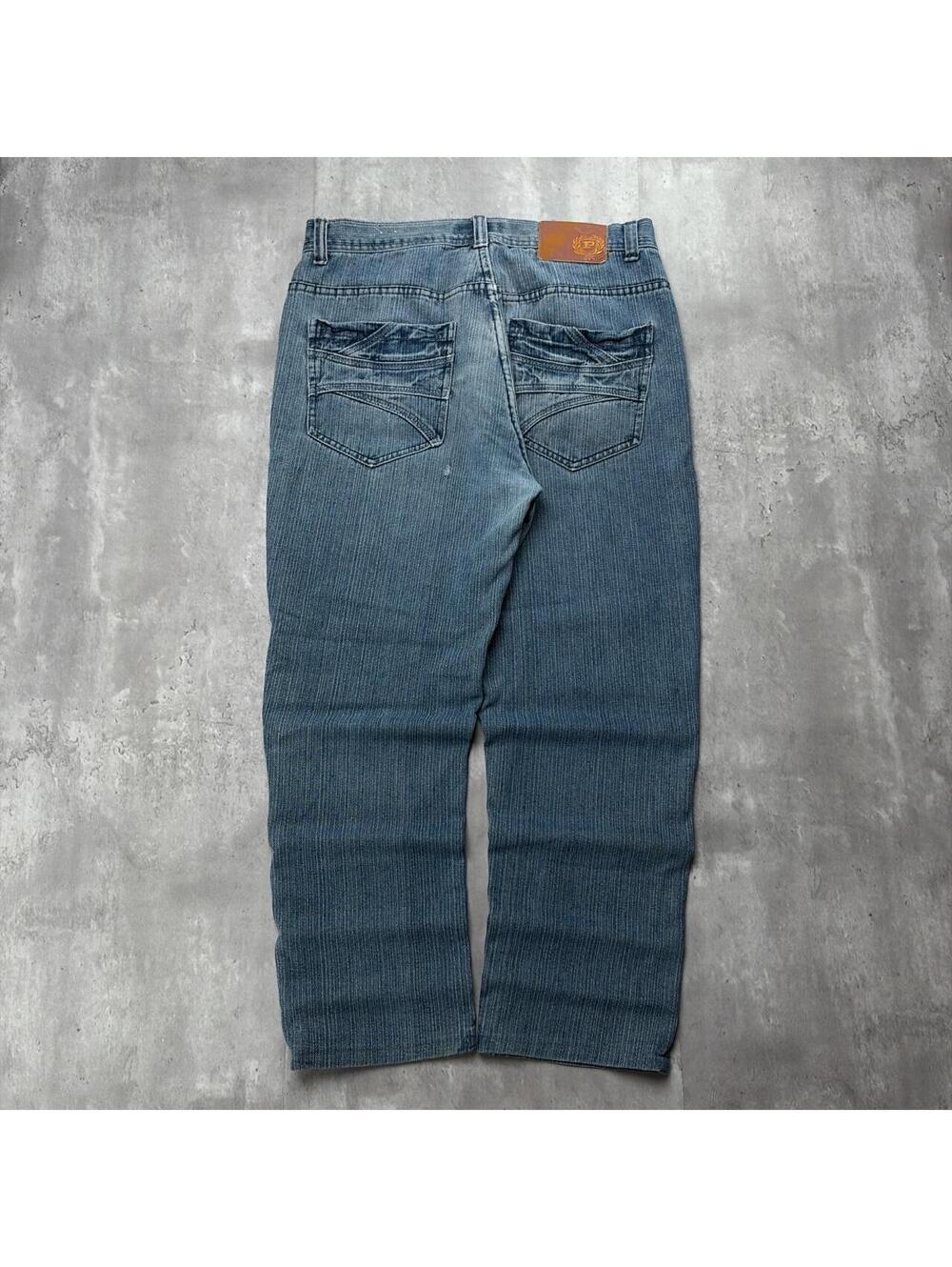 Y2K Blue Phat Farm Grunge Loose Skater Denim Jeans